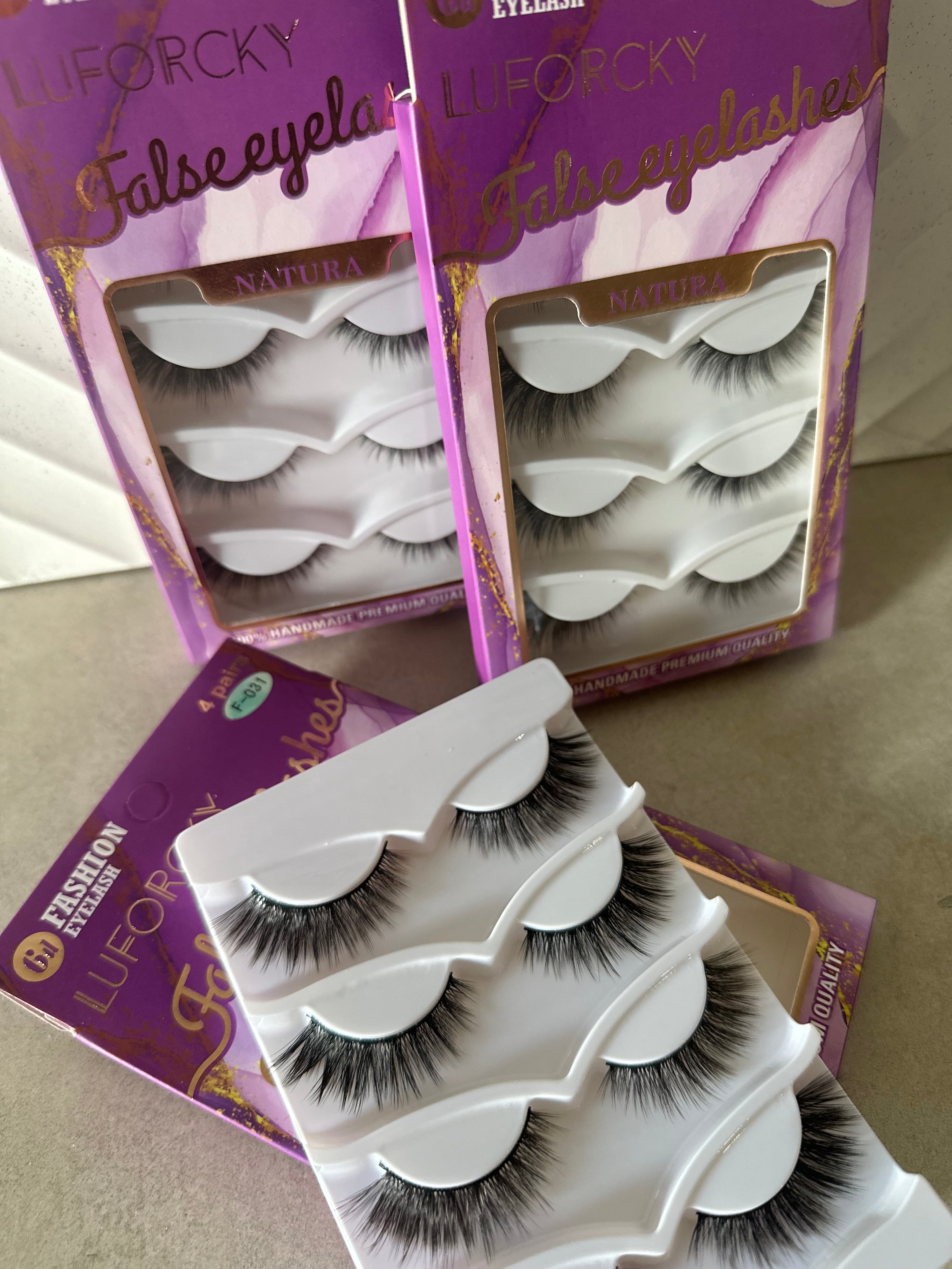 4 Pairs Natural Handmade Lash Set