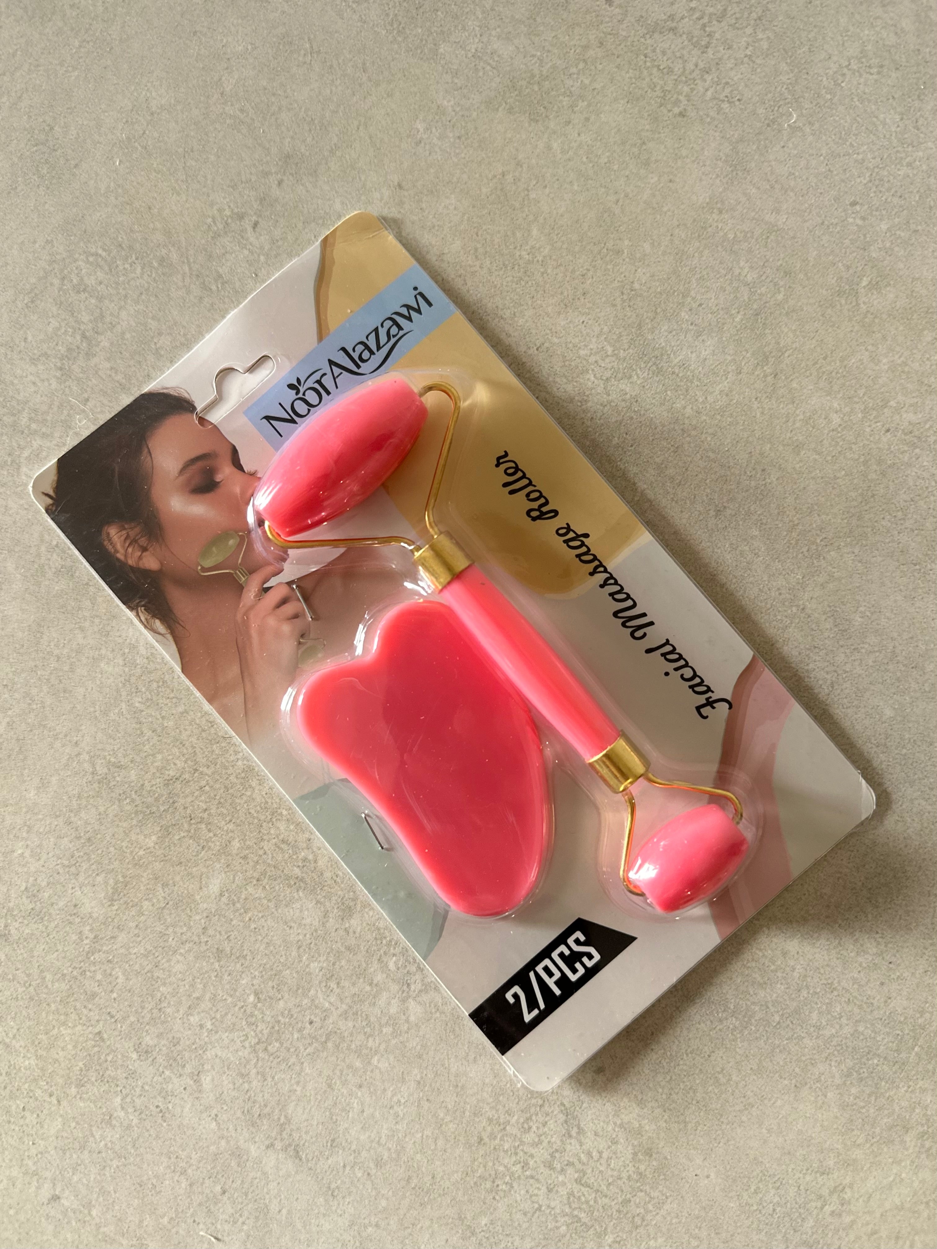 Facial Roller & Massager Set Natural Jade