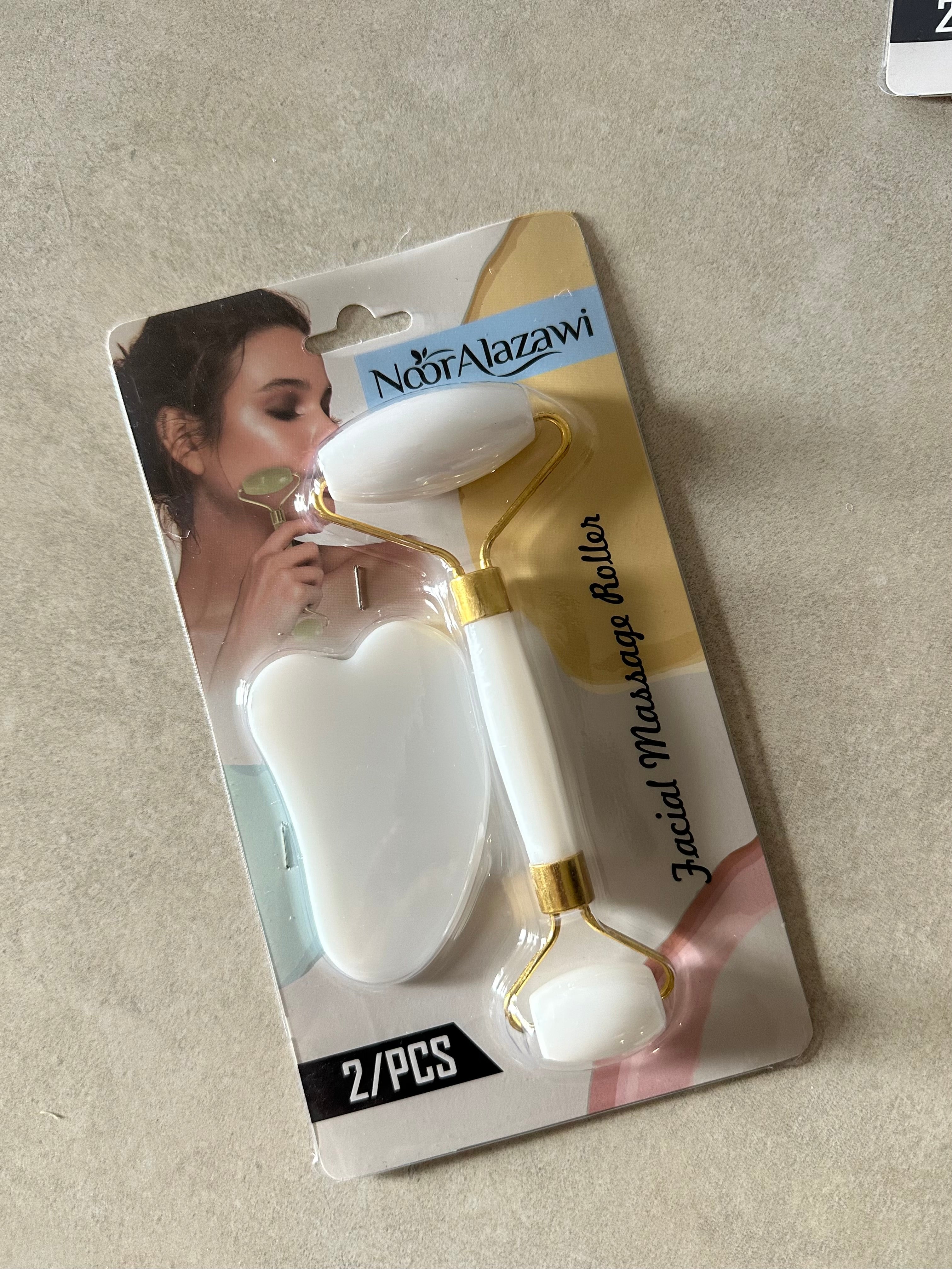 Facial Roller & Massager Set Natural Jade