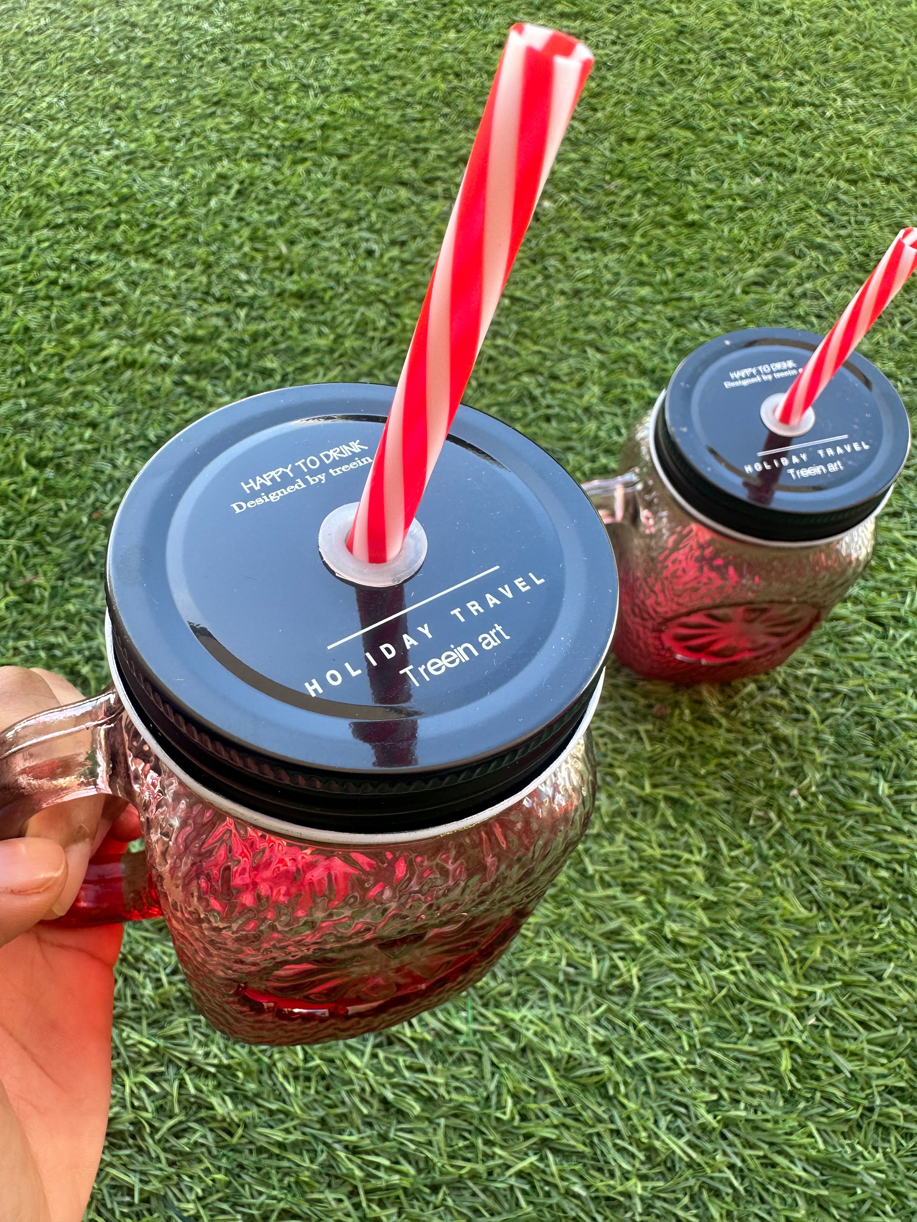 Classy Travel Mason Glass Cup